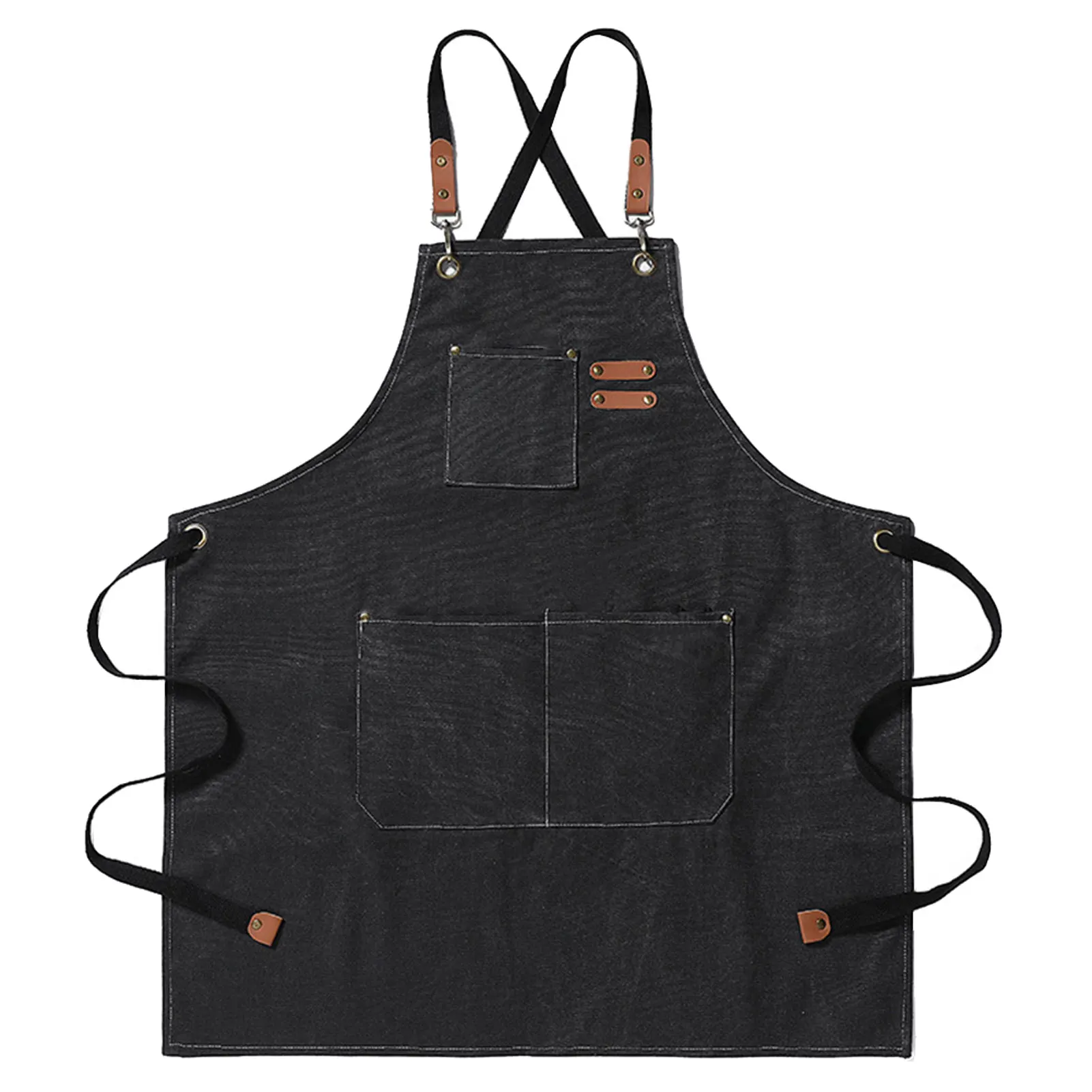 

Men Women Working Cooking Apron Baking Canvas Multi Pockets Restaurant For BBQ Craft Adjustable Home Kitchen Accessories Chef