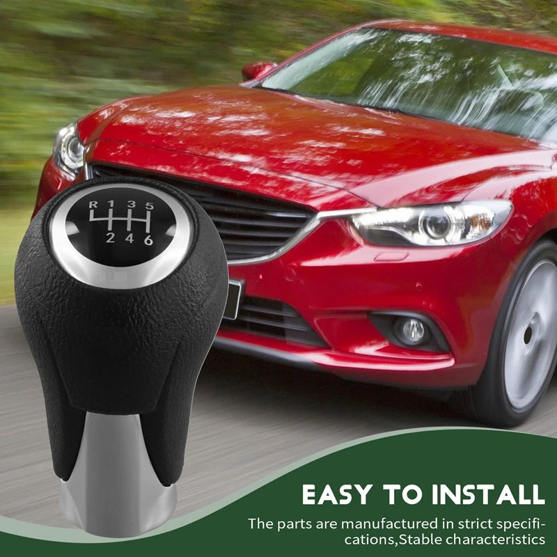 6 Speed Car Manual Transmission Gear Shift Knob Black Lever Handball KD45-46-030 For Mazda 3 CX-5 2013-2016