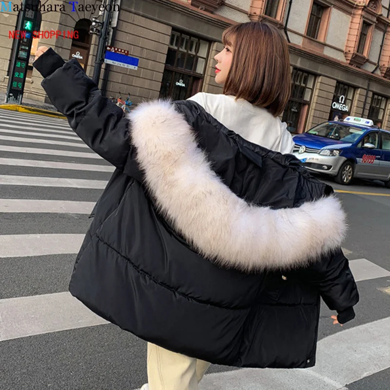 2022 Winter Fashion Parka Hooded Coat Jacket Women  Windproof Thick Warm Coat Ultra Light Women's  Korean Loose Jacket Wholesale