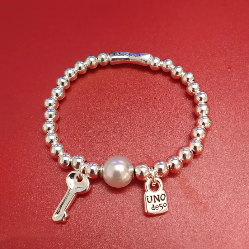 

Yisheng alloy bead Bracelet, Silver clasp, fashion, with logo, wholesale, new 2021, European fashion gift bracelet