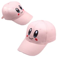 games kirby anime figures summer casual cute girls baseball cap cartoon womens pink kirby waddle dee doo embroidery sun hat