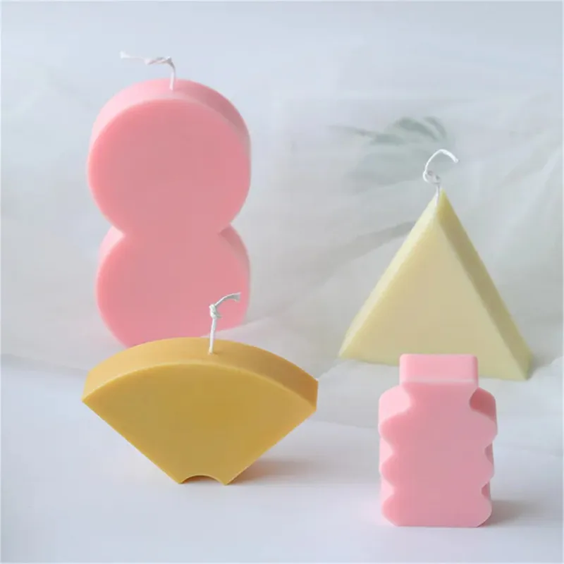 Плоская веерообразная форма для свечей силиконовая 3D лестницы радуги двери