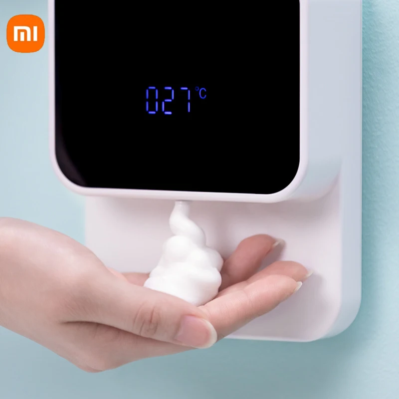

Xiaomi Automatic Sensor Soap Dispenser Wall-mounted Foam Handwashers 280ml Space Capsule LED Screen Showing Room Temperature