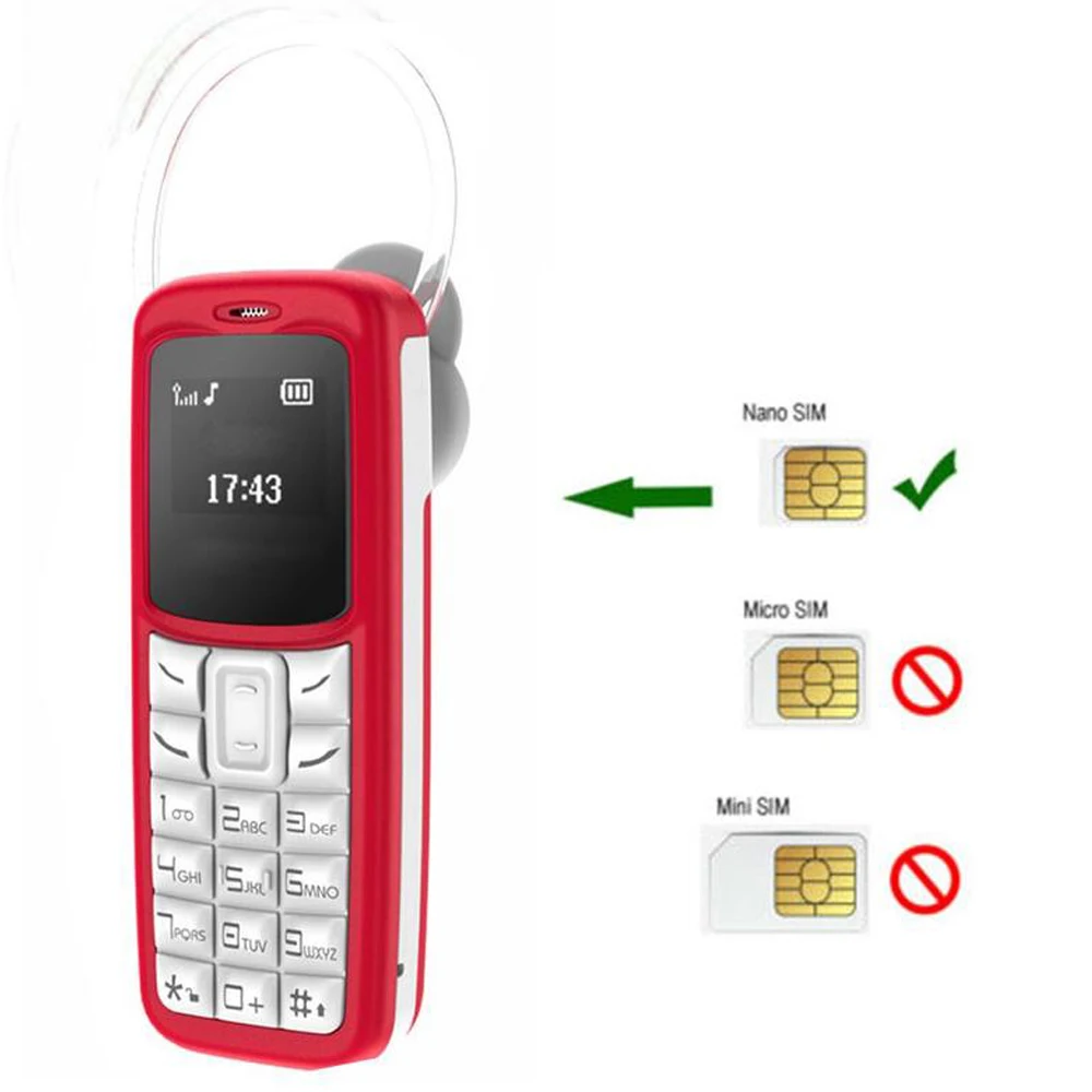 0 66 дюймовый спортивный мини-сотовый телефон в ухе очень маленький с