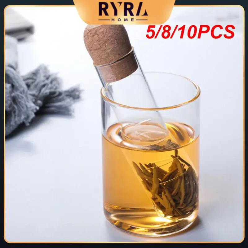 

5/8/10PCS Tea Bags Leaf Filter Diffuser Infusor Creative Tea Infuser Glass Pipe Sphere Mesh Tea Strainer For Spice Herb Tea