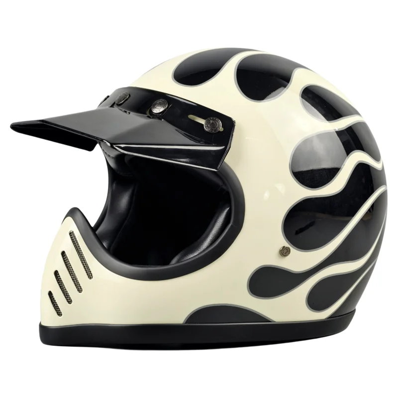 

Винтажный мотоциклетный шлем для мужчин и женщин, в стиле ретро