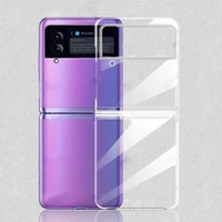 for samsung galaxy z flip 3 back transparent protective cover for galaxy z flip 3 folding mobile phone ultra thin hard pc case