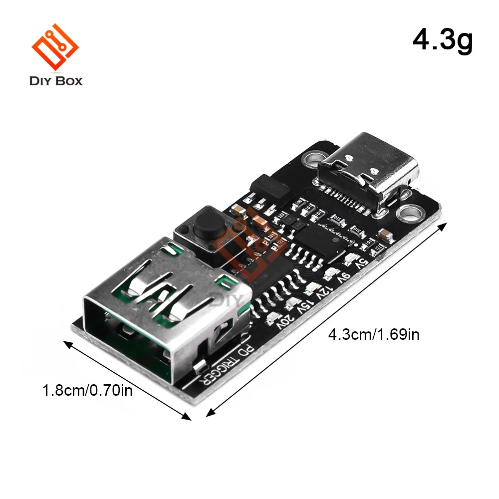 PD/QC Decoy Type-C Automatic Detection Voltage Factory Aging Test Fast Charging Trigger Activation Boost Board 5V/12V/15/20V images - 6