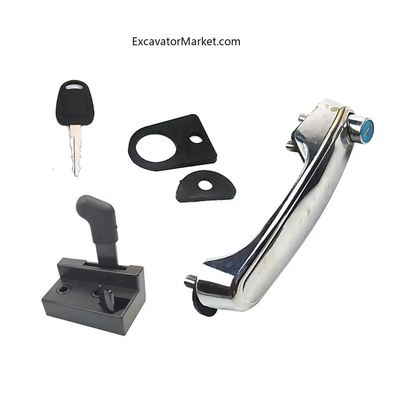 Дверной замок для кабины DOOSAN DH DX DAEWOO 55 60-9C в сборе с внутренней и внешней ручкой