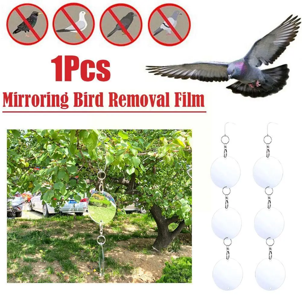 

Double-sided Round Bird Repelling Reflector Repeller Bird Reflectors Scare Tool For Sparrows Gardening Tools M7U9