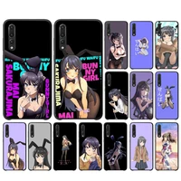 maiyaca sakurajima mai anime phone case for huawei p30 40 20 10 8 9 lite pro plus psmart2019