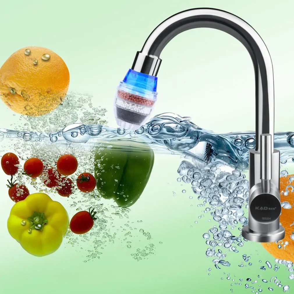 

Kitchen Faucet Tap Water Purifier for Household 5 Layers Water Purifier Filter Activated Carbon Filtration Mini Faucet Purifier