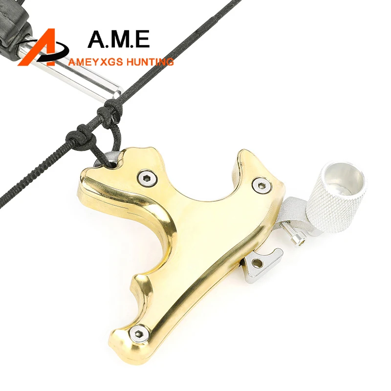 Brass Release Compound Bow 3 Fingers Manual For L/R Hand Grip Caliper Dispenser Aids Tool Archery Shooting Hunting Accessories