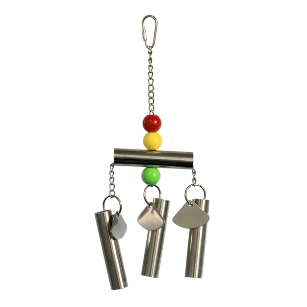 

Stainless Steel Bell Bird for Medium and Large Sized Parrot and Squirrel (Random Beads Color)