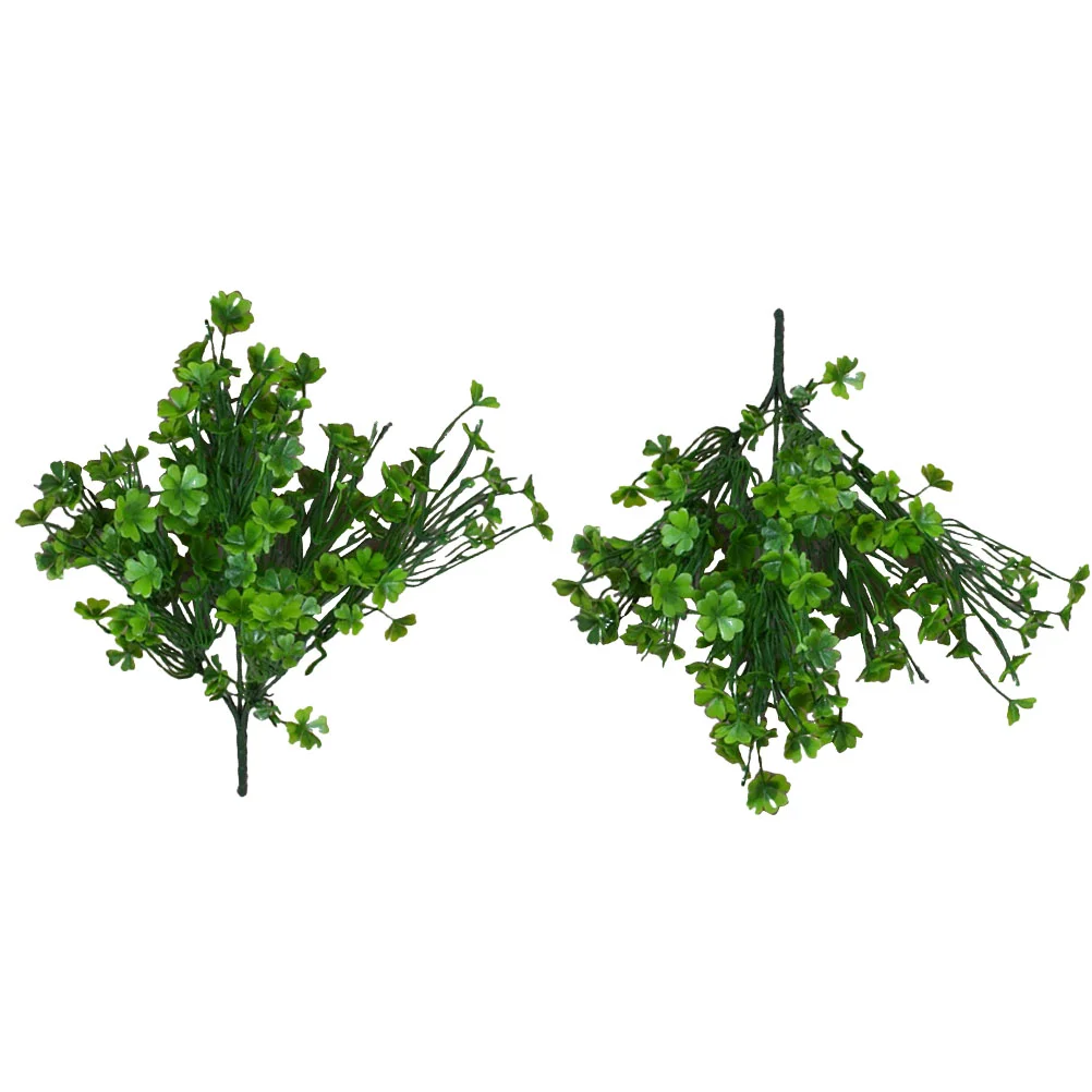 

Artificial Greenery Leaf Four Day Decor Fake St Patricks Faux Leaves Decorations Party Wedding Patrick Simulated S Shrubs Stems