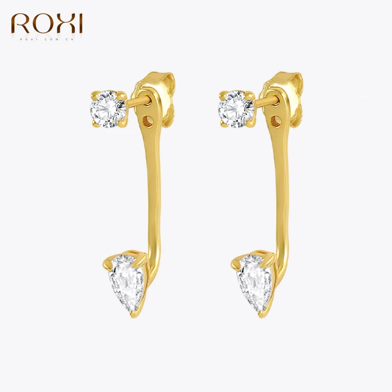 

Женские серьги-гвоздики из серебра 925 пробы с цирконом