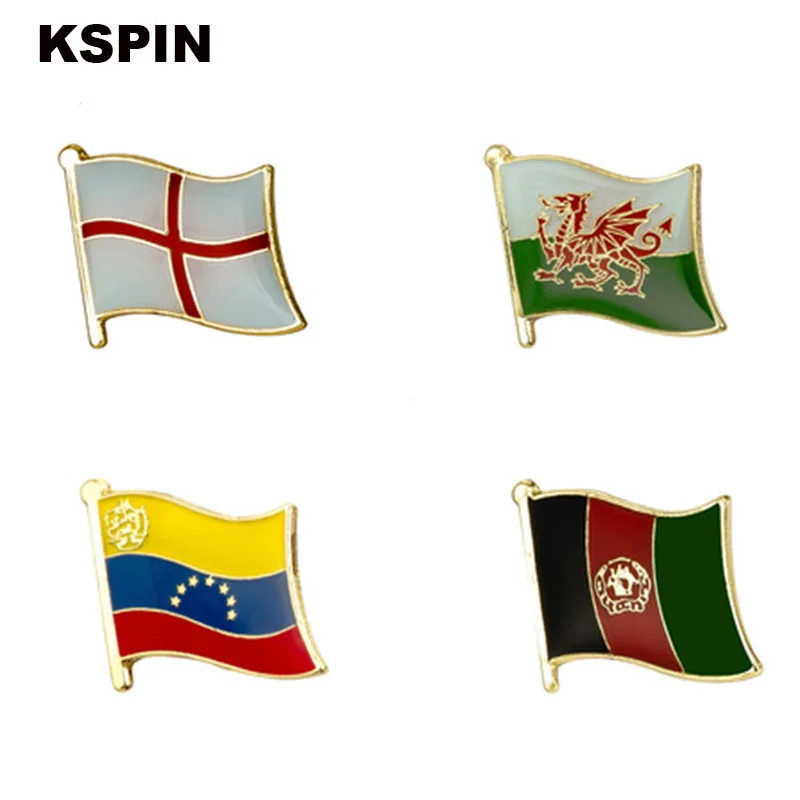 

Metal Badges Country Flag Pin Brooch Set Decorative Buttons for Clothes