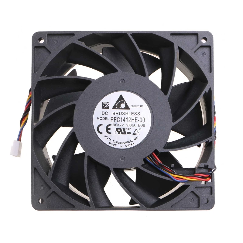 

Cooling Fan Delta PFC1412HE-00 12V 9A for Whatsminer M20s M21S M31s M30s Fan 14cm 6PIN Replacement Dual Ball Fan