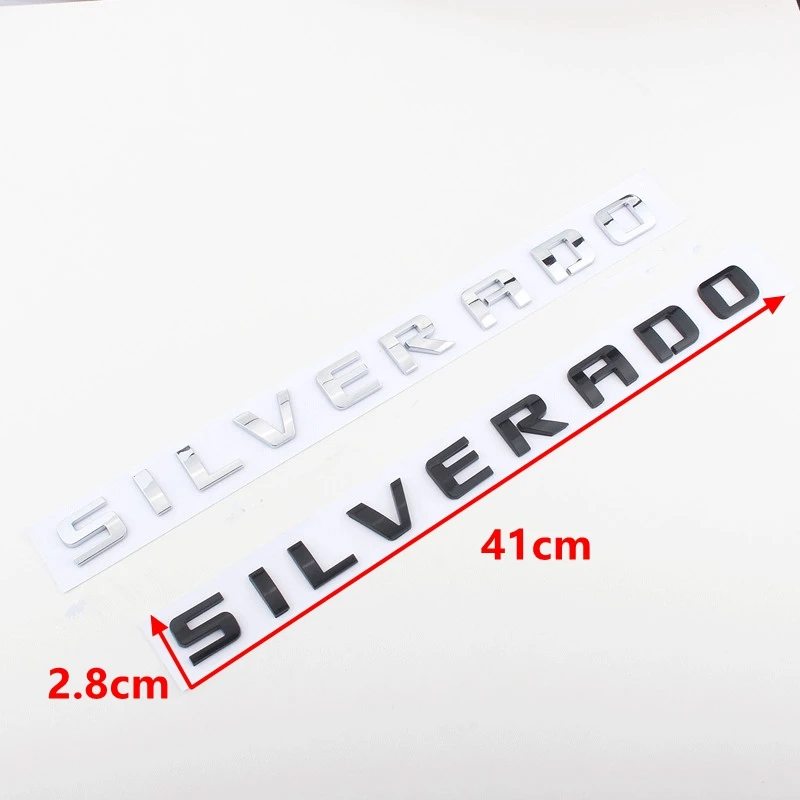 

Car Side Fender Trunk Emblem Sticker For Chevrolet SILVERADO Letters Logo Nameplate