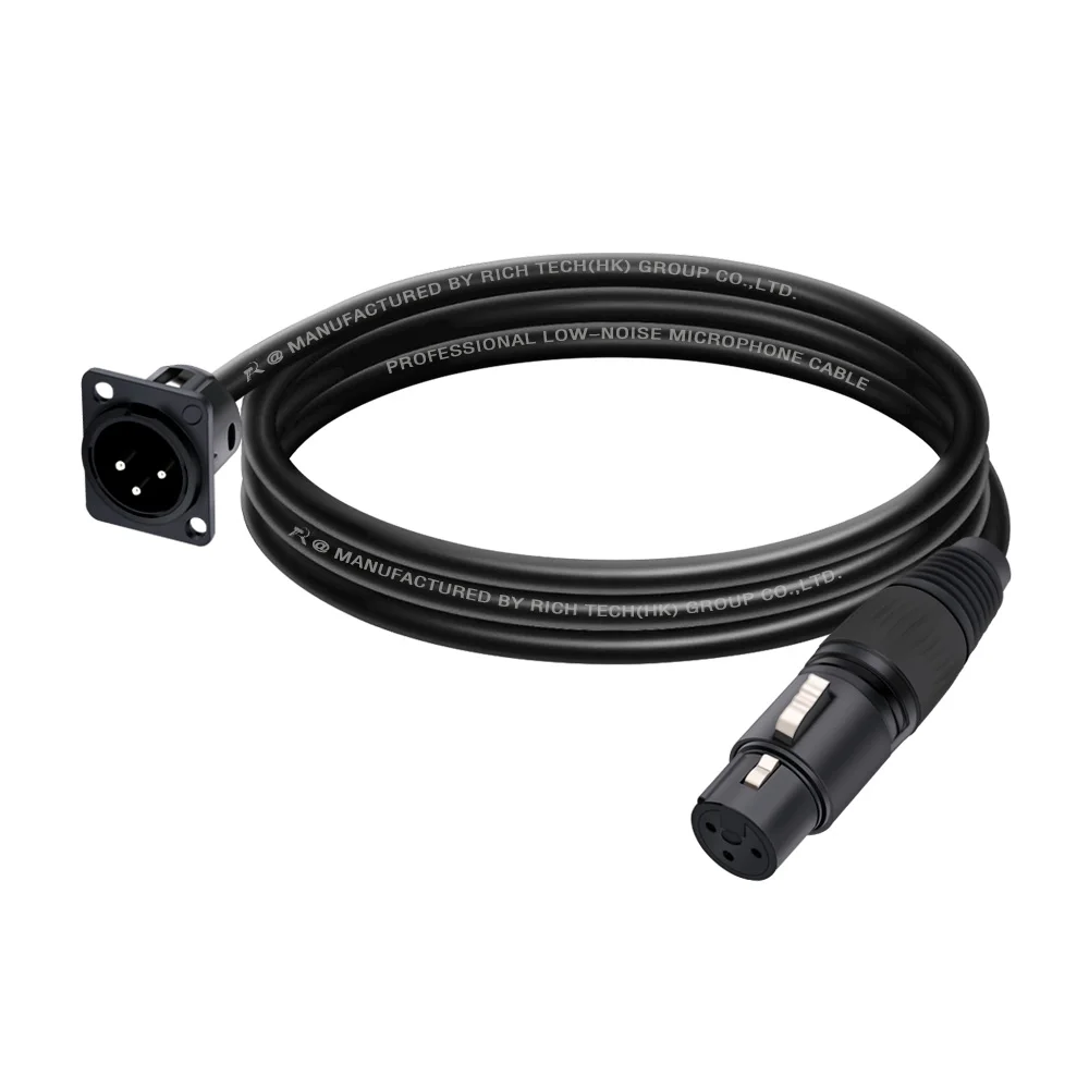 3-контактный разъем для микрофона XLR, 3-контактный разъем XLR для крепления на панели «папа/гнездо» на XLR «мама/папа», удлинительный аудиоадаптер