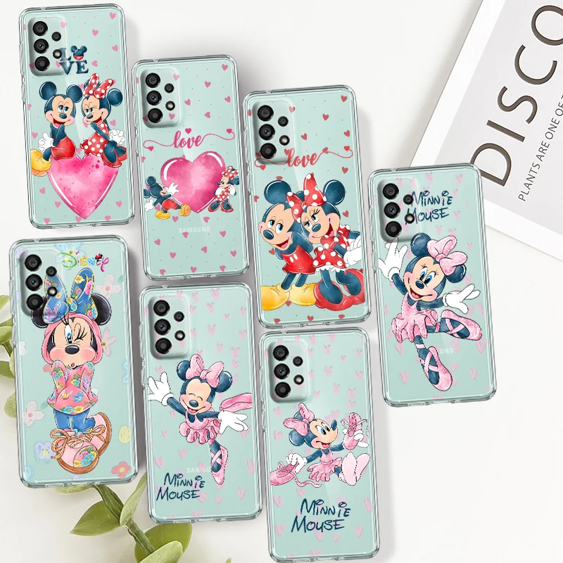 

Minnie Mickey Cartoon For Samsung A14 A54 A34 A73 A53 A33 A23 A13 A32 A72 A52 A32 A22 A03 Silicone Transparent Phone Case Fundas