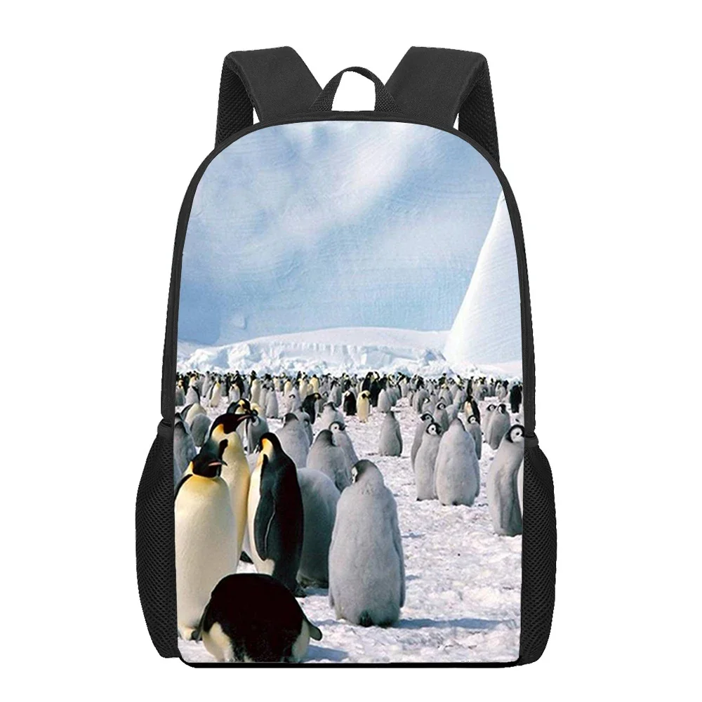 Детские школьные ранцы с милым мультяшным пингвином и 3D принтом Детский рюкзак