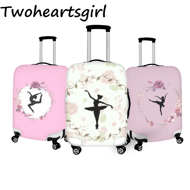 

Twoheartsgirl Fashion Ballet Girls Suitcase Covers Zipper Durable Luggage Cover Protector Apply to 18-32 Inch Baggage Accessory