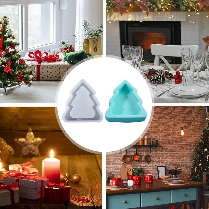 Рождественские формы коробка для хранения свечей рождественские силиконовые
