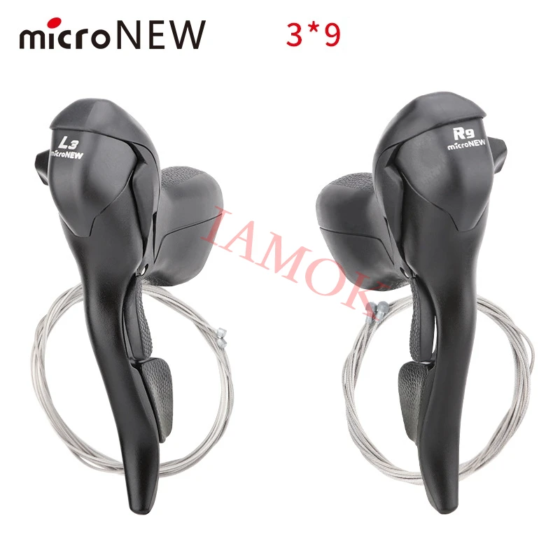 microNEW Bicycle Dual Control Lever 2/3/7/8/9/10-speed 23.8-24.2mm Iamok Antiskid Levers Bike Parts