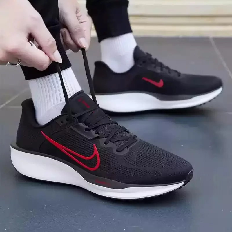 Фото Мужские летние спортивные кроссовки Nike нового стиля - QEST 6 - черно-красные сетчатые дышащие кроссовки для бега - FD6033-011 №5
