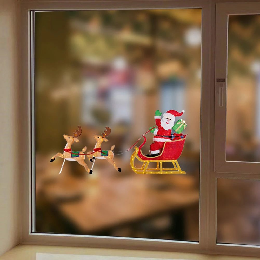

Christmas Electrostatic Stickers Shopping Mall Glass Stickers Stickers Christmas Decoration Golden Window Stickers Home Decor