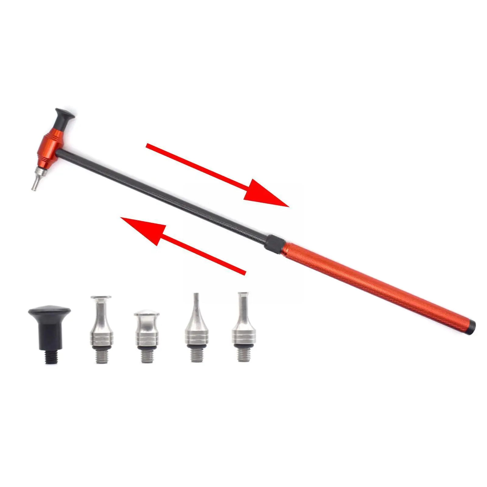 

Adjustable Length Car Dent Repair Hammer Seamless Shaping Metal Body Pit Repair Bump Leveling Tool Sheet Hammer Percussion U0n9