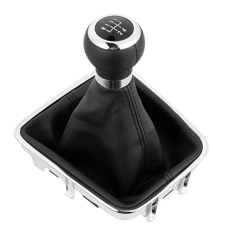 Фото Для VW Tiguan 2007 2008 2009 2010 2011 Автомобильный Стайлинг 5/6-скоростная ручка переключения передач с ботиком из искусственной кожи №1