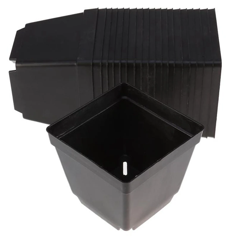 

30 шт., пластиковые квадратные горшки для растений