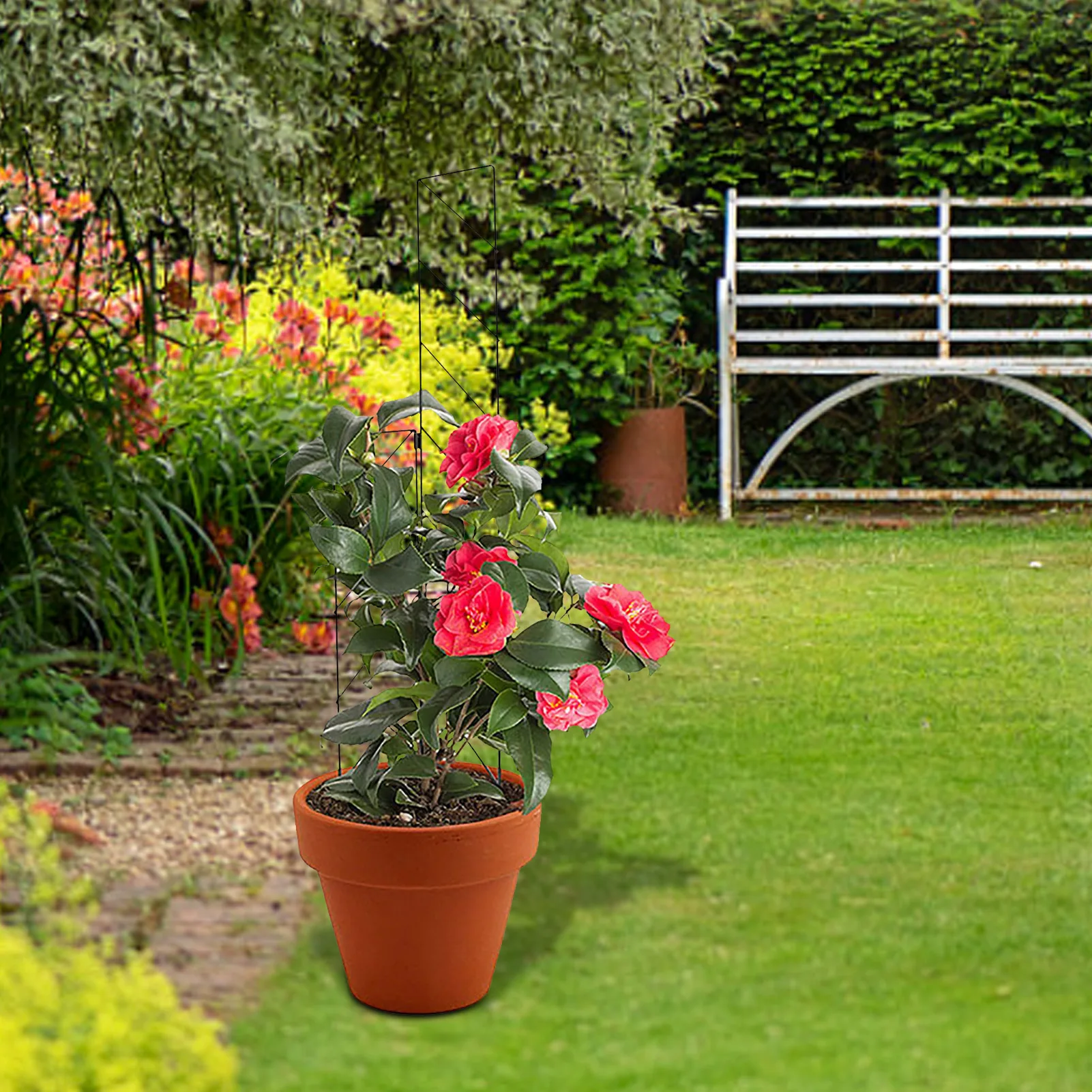 Решетка для садовых растений решетка из черного железа поддержки лазания