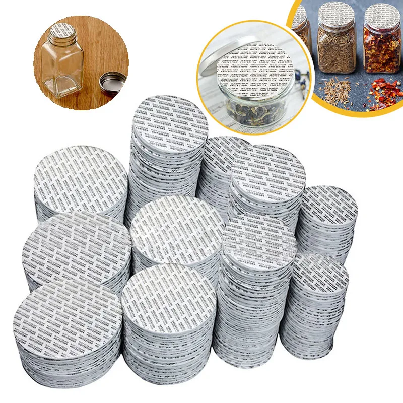

300PCS 61.5-101mm Foam Pressure Sensitive Sealing Cap Pressure Sensitive Gasket Suitable For Cosmetics Bottles Jar Food Cans Pot