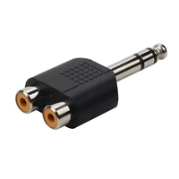 6 35mm 14 inch male stereo to 2rca female y splitter audio adapter converter 6 5 dual sound to rca audio adapter nickel plated