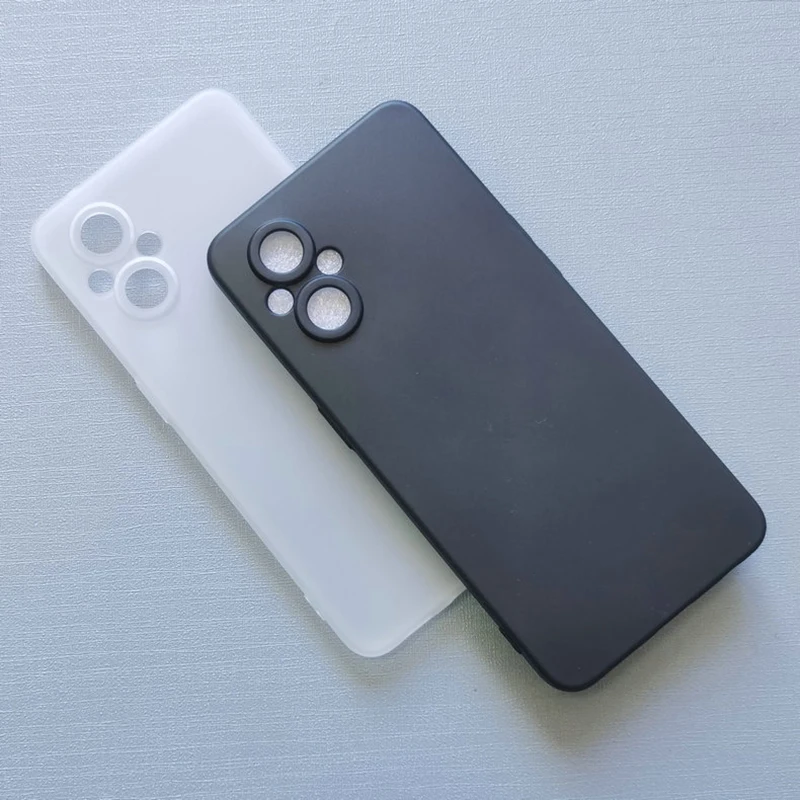 

2PCS Soft TPU Case for Oppo A96 5G China Transparent Black Silicone Soft Shell for Oppo A96 Anti Fall Protective Back Soft Cover