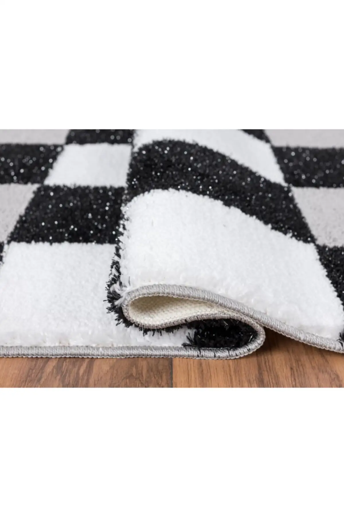 Offerte Modello Quadrato Bianco Nero Galenka Ultra Lux Luminoso Morbido Antiscivolo Fondo Swis 2li Set Tappetino Da Bagno Set 60x100