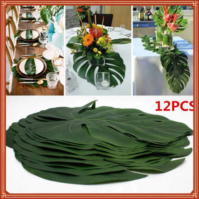 

Tropical Palm Leaves Hawaiian Luau Party Aloha Summer Jungle Theme Party Decoration Wedding Birthday Home Table Decor