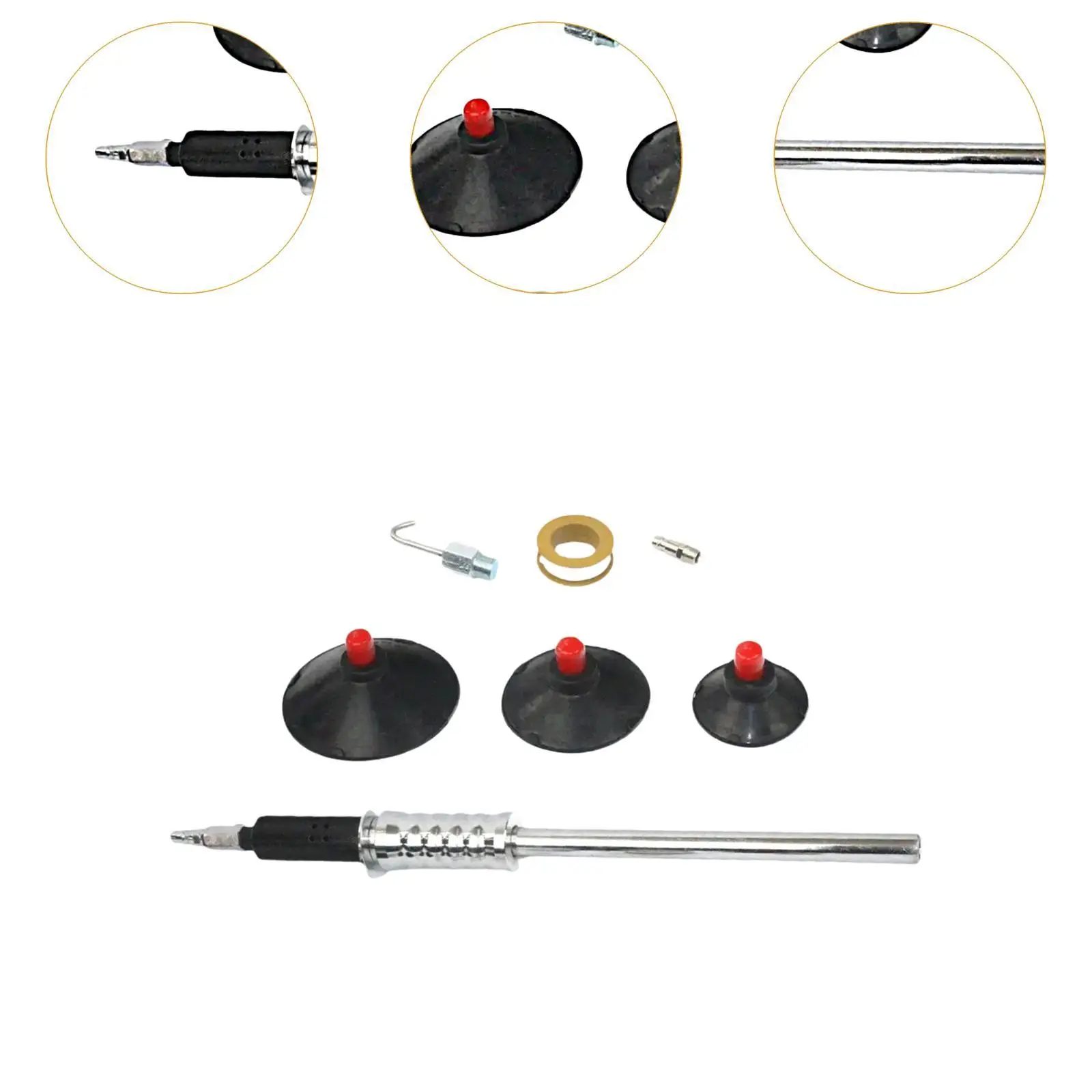 Пневматический инструмент для удаления вмятин с 3 присосками