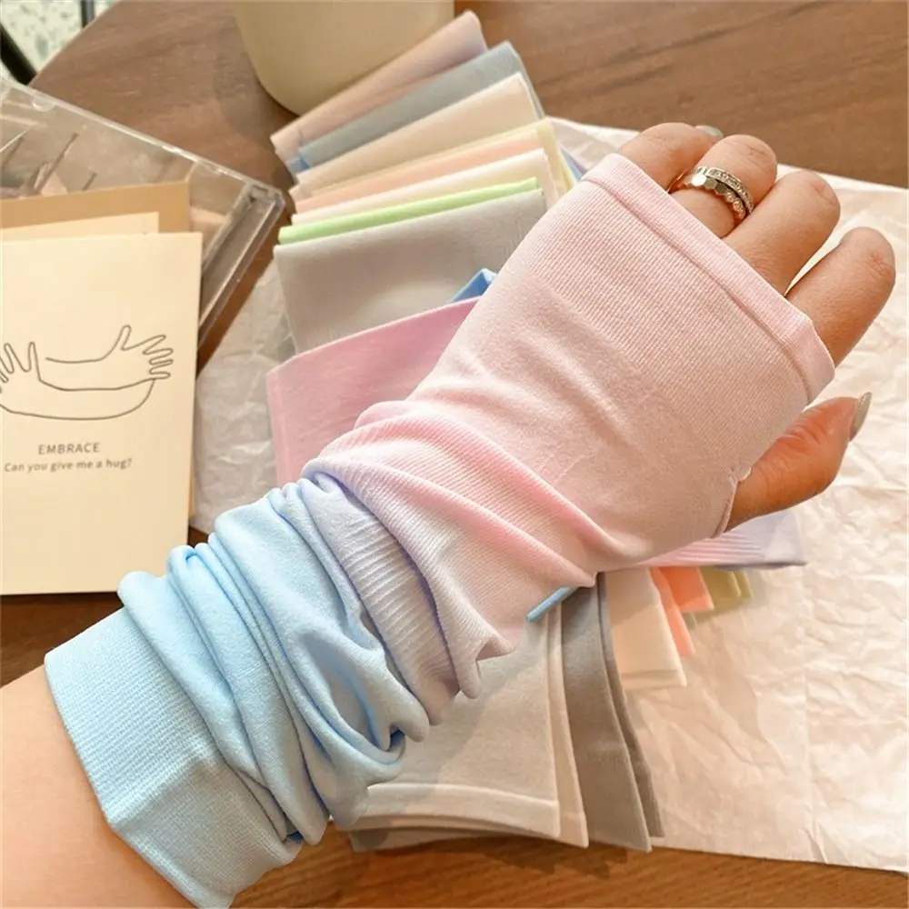 

Running Fishing Outdoor Ice Silk Cool Elbow Cover Anti-UV Arm Sleeves Sun Protection