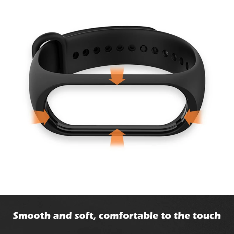 Ремешок для часов Xiaomi Mi Band 7 6 5 4 3 сменный Силиконовый браслет с защитой от пота и