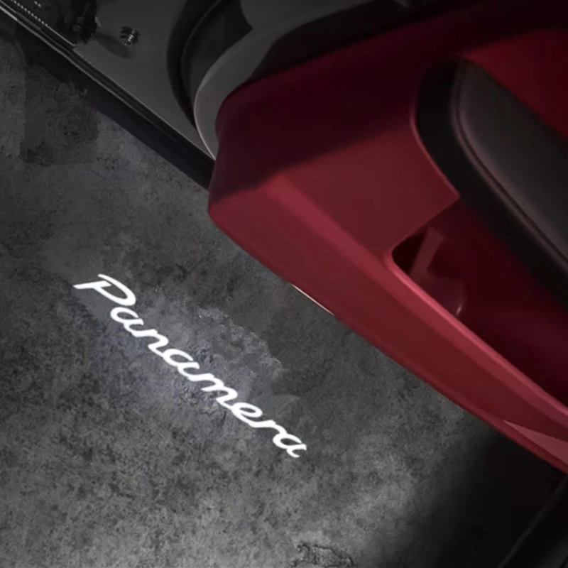 

2 шт. светодиодные автомобильные проекторы, дверные лампы, декоративная лампа, автоаксессуары для Panamera 970 2010-2017 971 2018 2019 2020 2021-2024