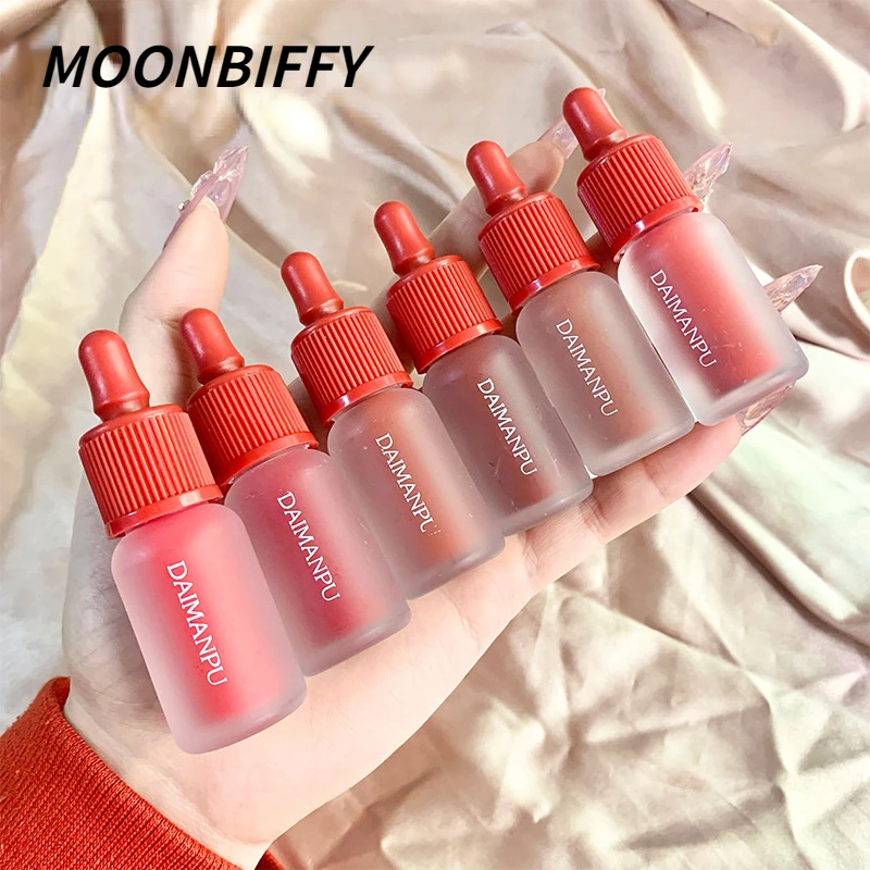 

6 colors Moisturizer Non-Stick Cup Lipstick ink Velvet Matte Dyeing Lip Gloss Waterproof Long Lasting Lip Tint Korean Cosmetics
