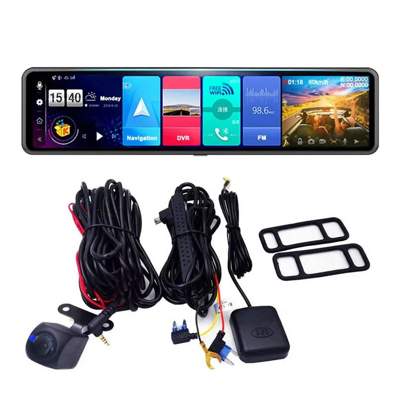 Зеркало-видеорегистратор 12 дюймов Android 8 1 4g Adas 24-часовой парковочный монитор