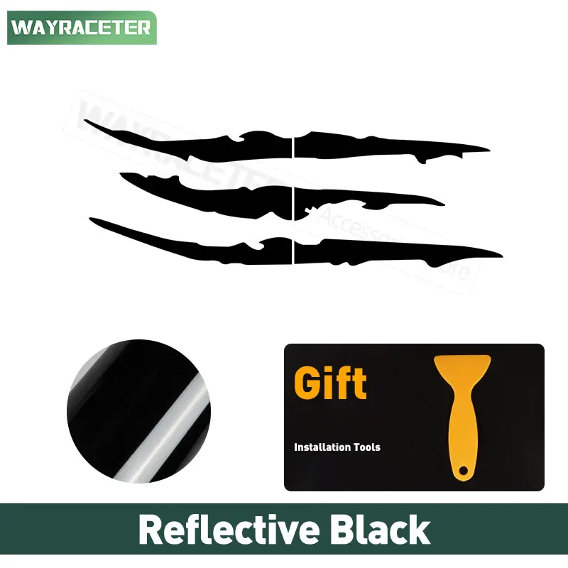 

Светоотражающая наклейка для автомобильных фар, привидение, коготь, полоски, наклейка для фотолампы, дневного света