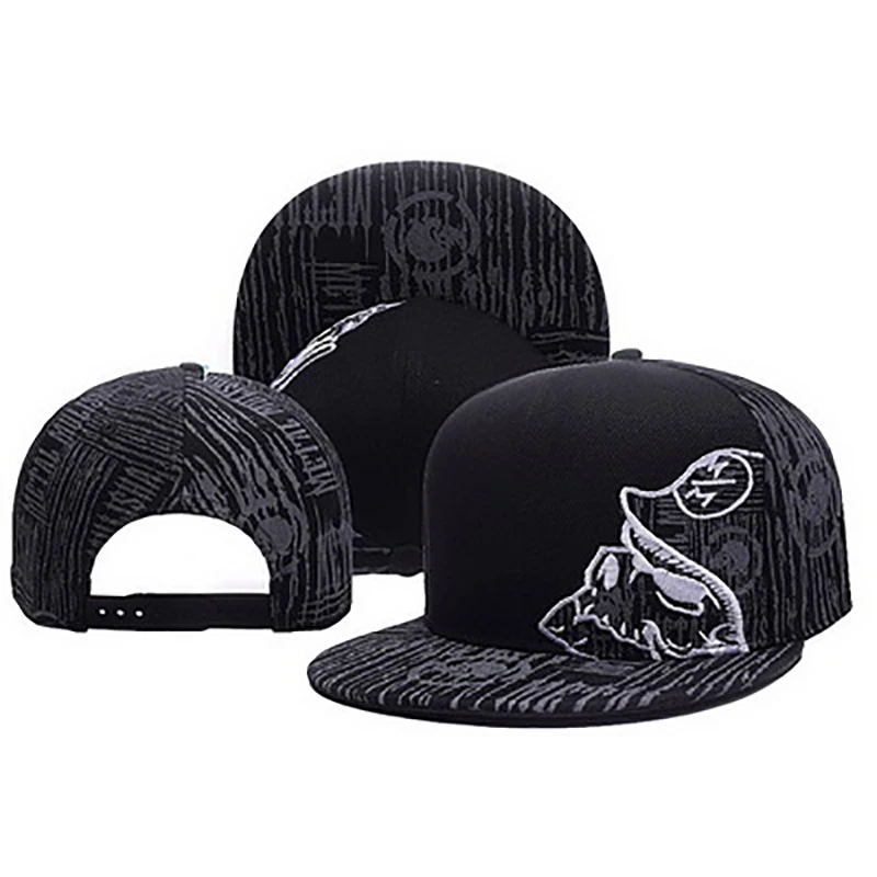 Мужская кепка в стиле хип-хоп Кепка с плоским верхом и черепом Модная Спортивная