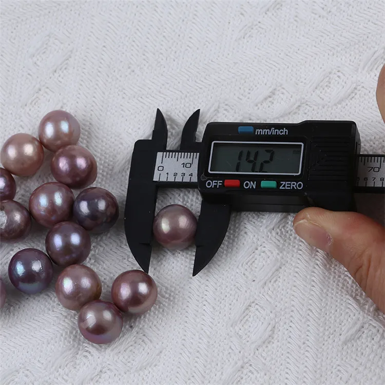 Насыпью 14 мм Фиолетовый Цвет пресноводный свободный жемчуг бусины Круглый