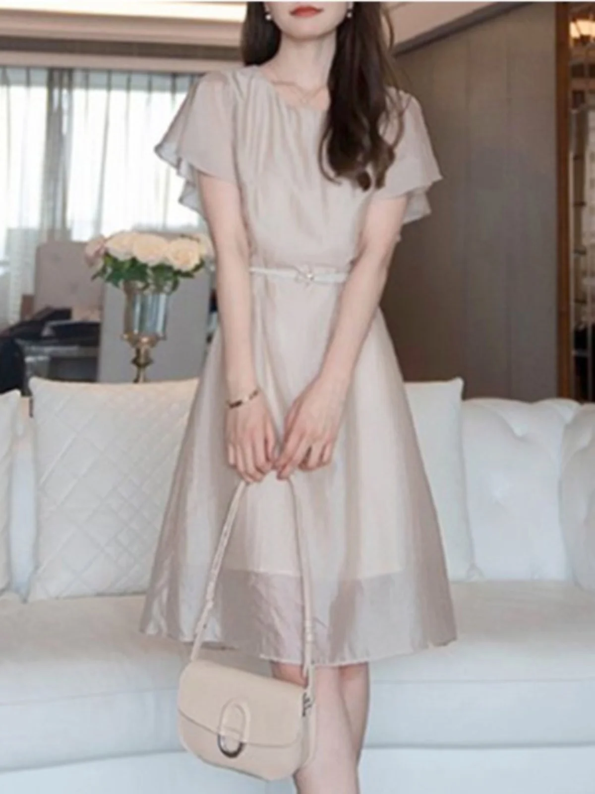 Женское летнее платье трапециевидной формы роскошное стильное Новое